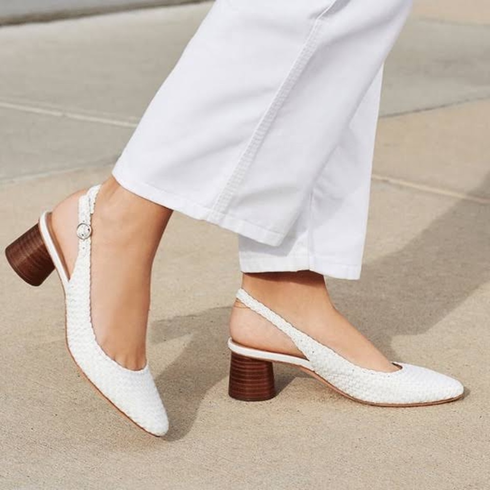 Loedfler Randall white woven shoes
